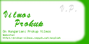 vilmos prokup business card